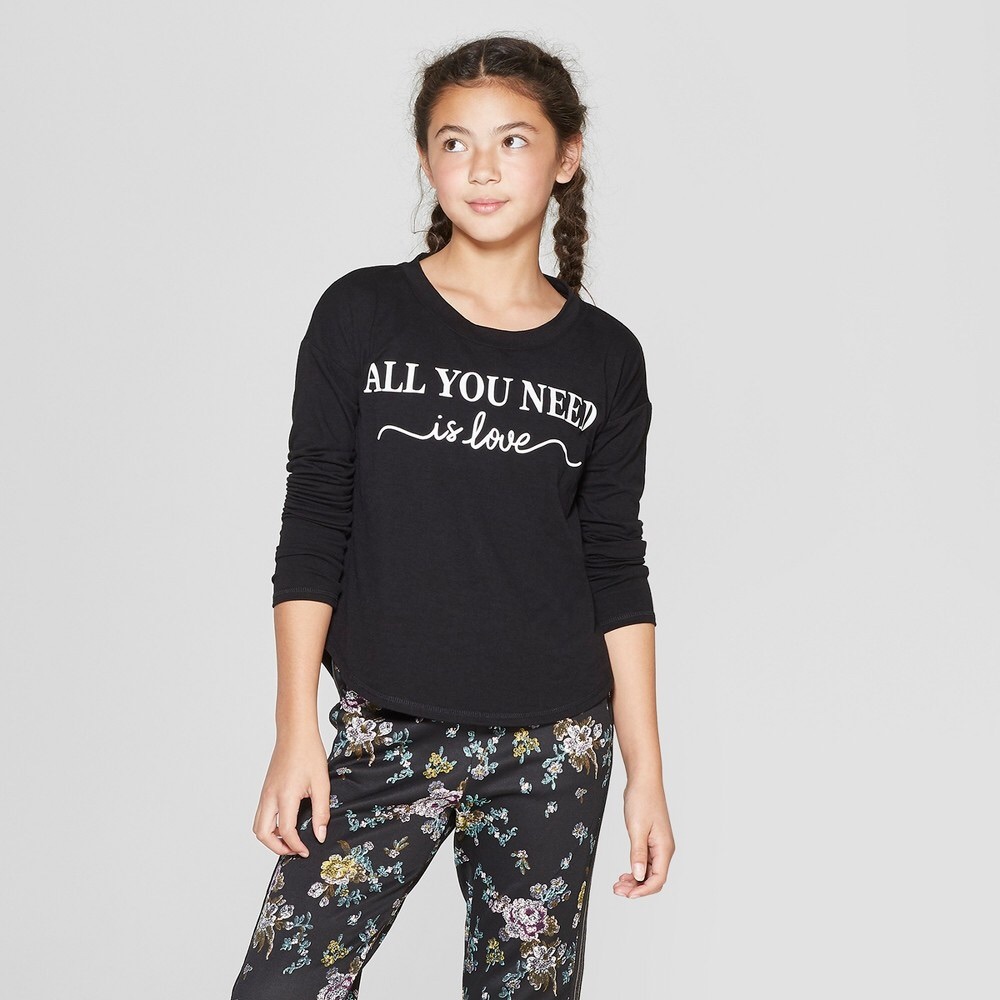 Girls Long Sleeve Graphic Tee